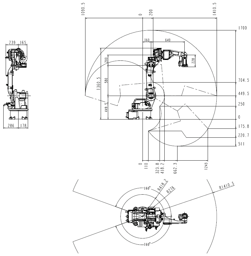 4kg Payload 1410.5mm Distance welding Robotic Arm-QJAR TECH CO., LTD