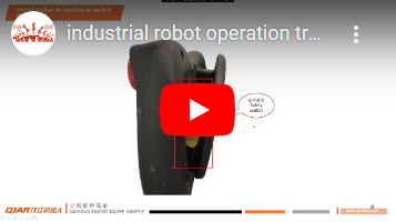 Industrial robot operation training 02 on teaching pendant